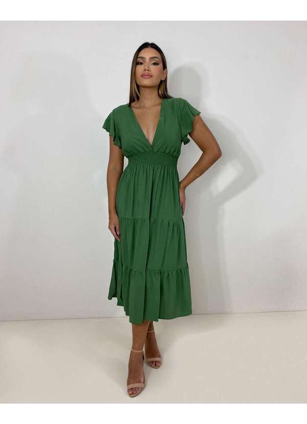 Closet Rc - Vestido Laís Midi Verde
