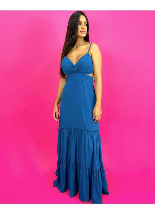 Closet Rc - Vestido Laise Azul