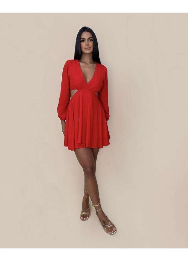 Closet Rc - Vestido Leona Vermelho