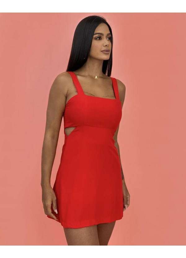 Closet Rc - Vestido Lisa Vermelho