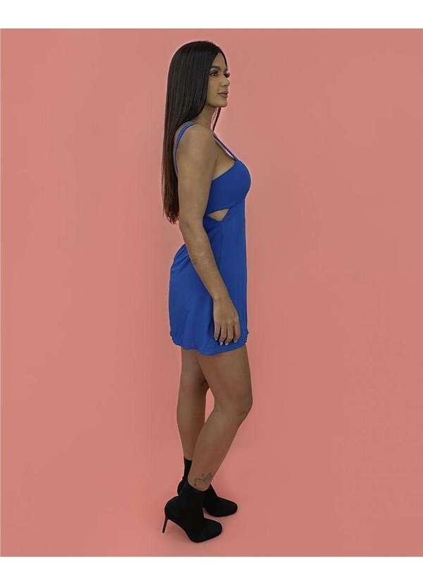 Closet Rc - Vestido Lisa Azul 5