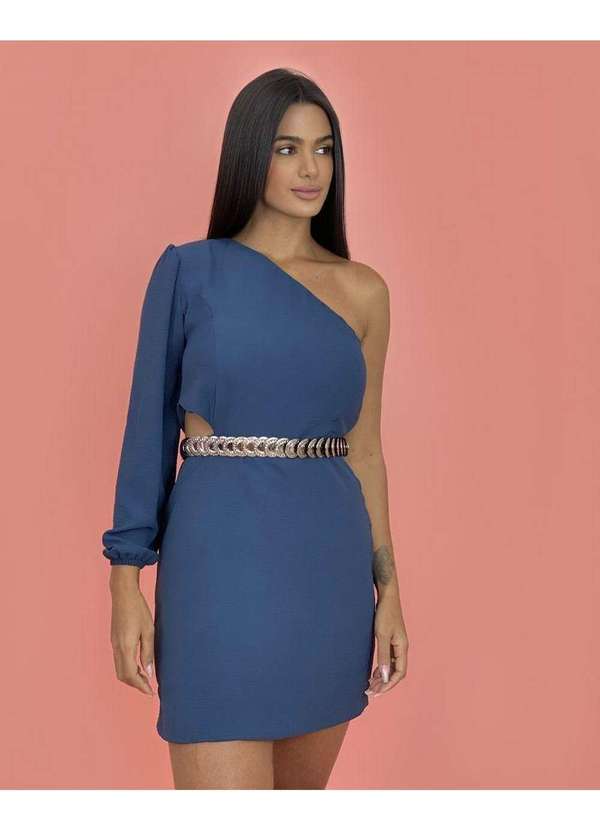 Closet Rc - Vestido Luna em Duna Azul