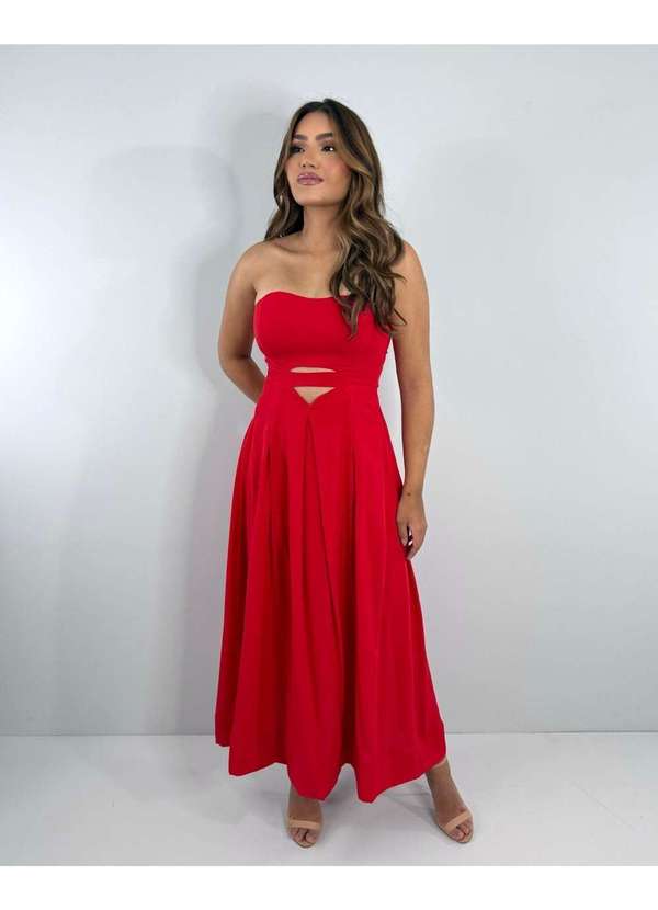 Closet Rc - Vestido Maria Flor Vermelho