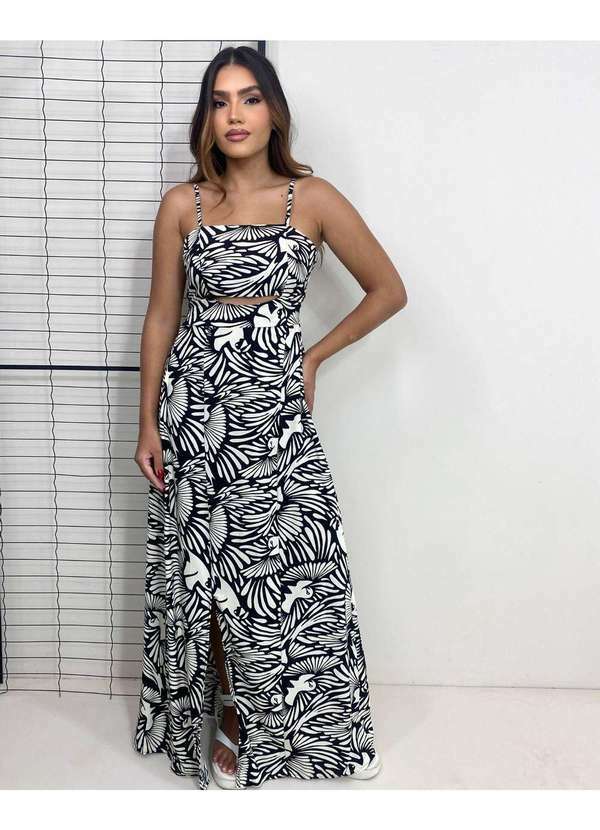 Closet Rc - Vestido Naiane Longo Multicores