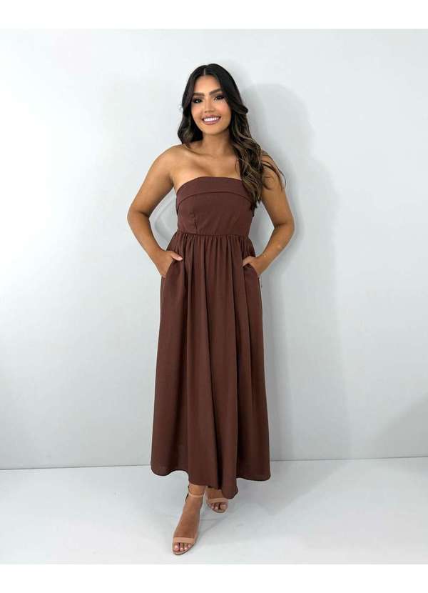 Closet Rc - Vestido Perla Marrom
