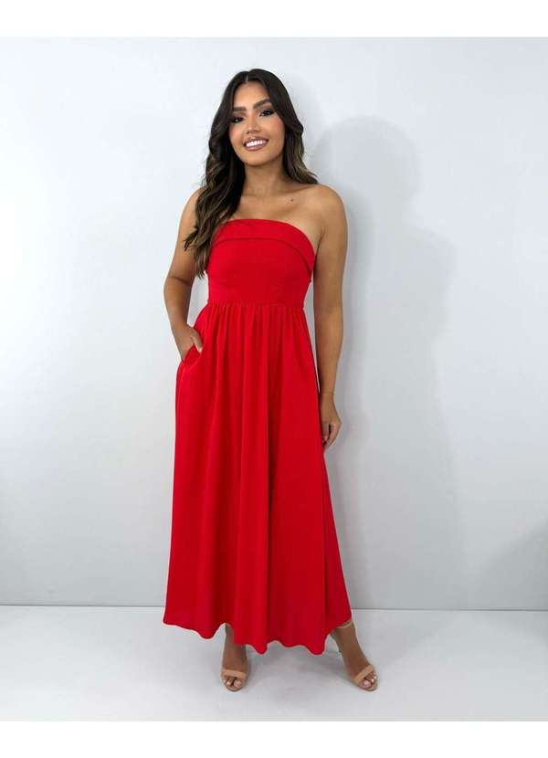 Closet Rc - Vestido Perla Vermelho