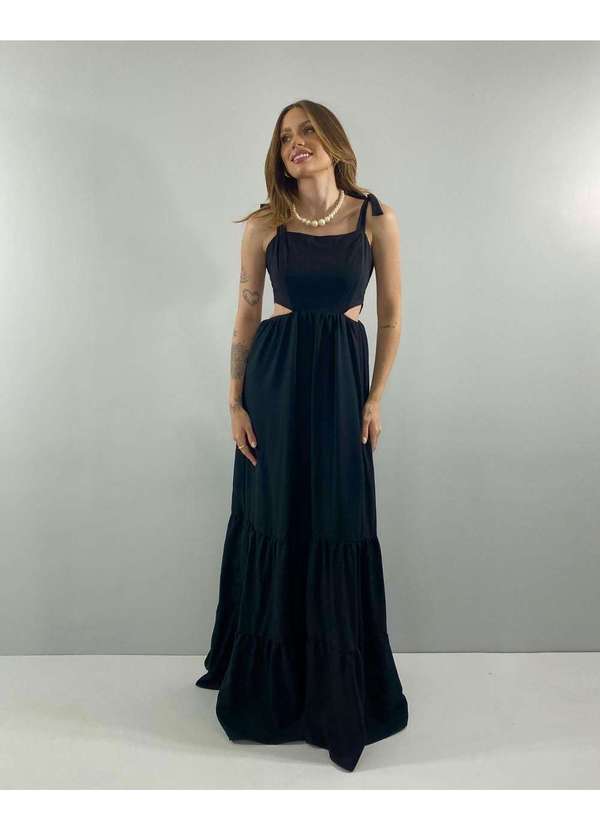 Closet Rc - Vestido Pérola Preto