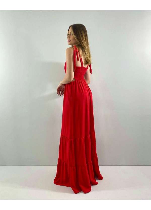 Closet Rc - Vestido Pérola Vermelho 4