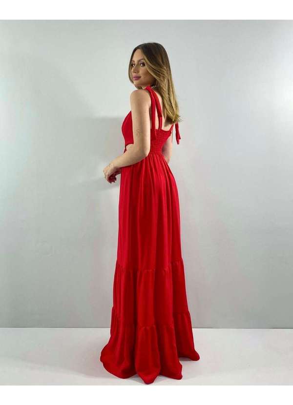 Closet Rc - Vestido Pérola Vermelho 5