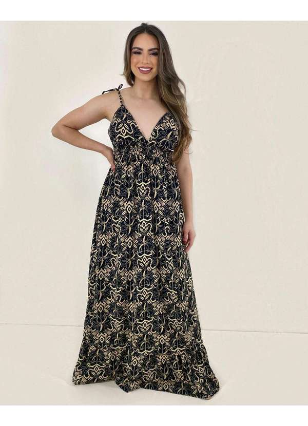 Closet Rc - Vestido Valentina Longo Multicores