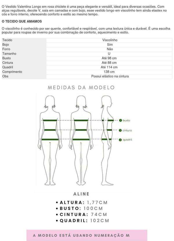 Closet Rc - Vestido Valentina Longo Rosa 3