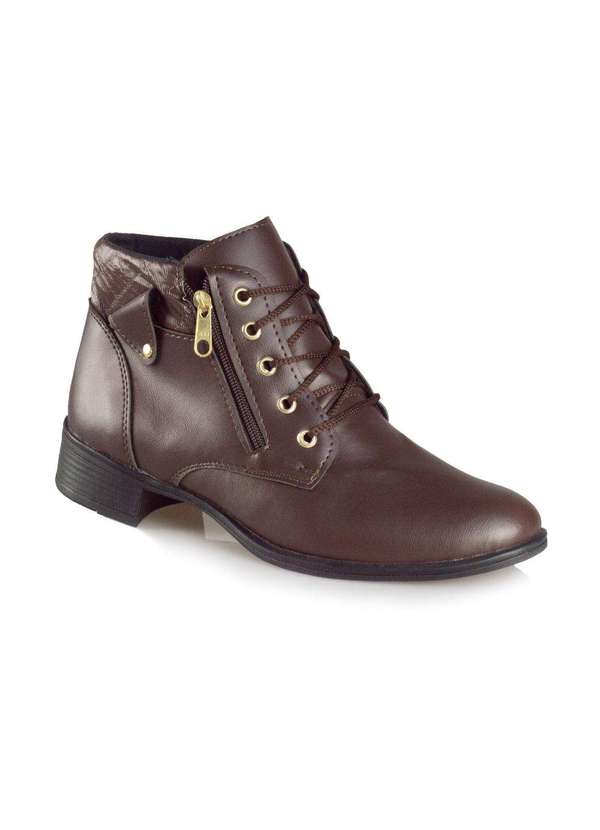 Polo State - Bota Cotuno Feminina Cano Baixo Divina Brown Brown