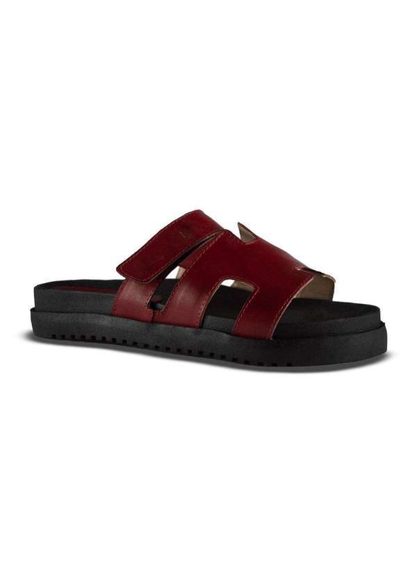 Sandro Moscoloni - Sandalia Papete Rasteira Sandro Moscoloni Couro Samira Vermelho Red