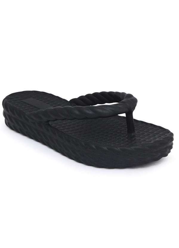 Polo State - Tamanco Nuvem Feminino Polo State Corda Trançado Lara Preto Black