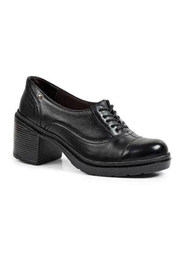 Sandro Moscoloni - Sapato Feminino Oxford Salto Bloco Frida Preta Black