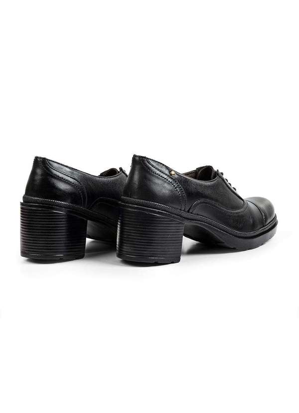 Sandro Moscoloni - Sapato Feminino Oxford Salto Bloco Frida Preta Black 3