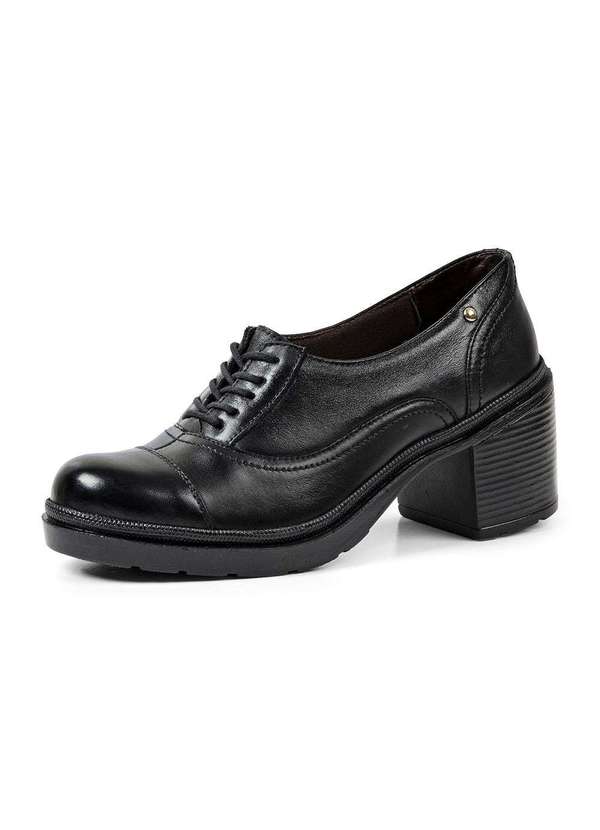 Sandro Moscoloni - Sapato Feminino Oxford Salto Bloco Frida Preta Black 4