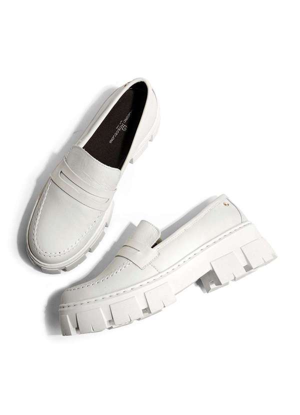 Sandro Moscoloni - Sapato Feminino Mocassim Tratorado Marcia Branco White 2