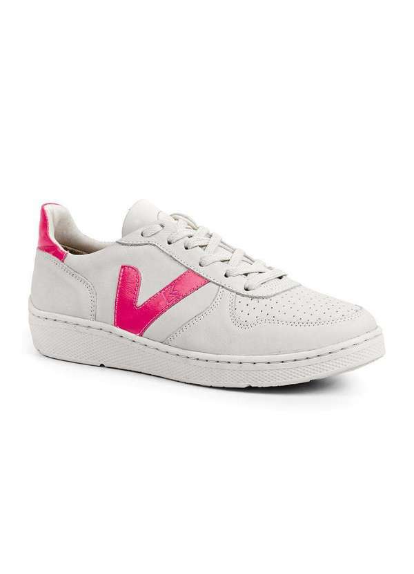 Sandro Moscoloni - Tenis Casual Feminino Sandro Moscoloni Couro Volker Pink Branco/Rosa