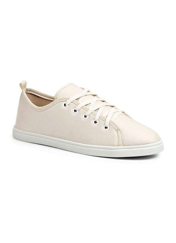 Luma Ventura - Tênis Feminino Casual Sapatênis Original Flat Form Bege Bege