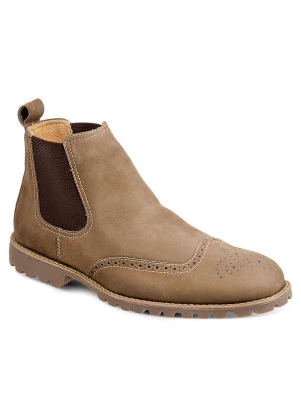 Sandro Moscoloni - Bota Chelsea Masculina Sandro Moscoloni Brendon Bege Rato