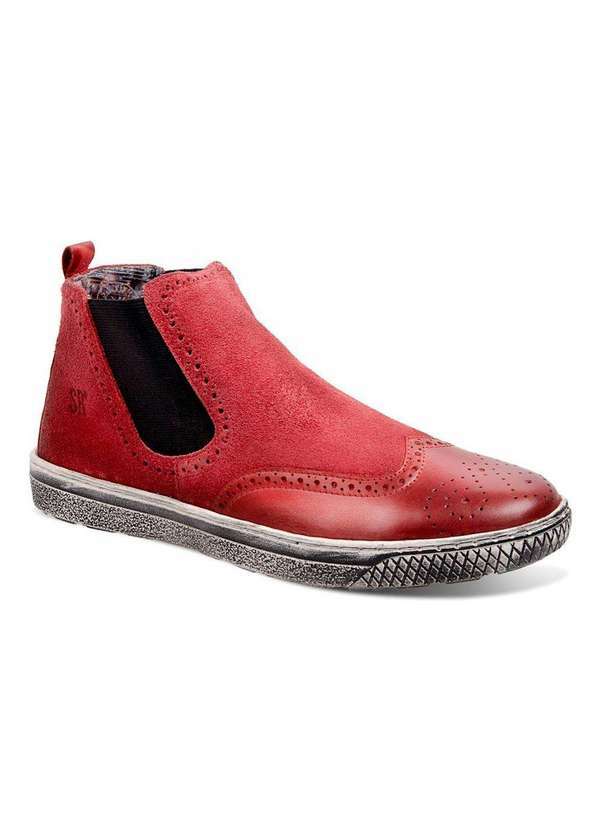 Sandro Moscoloni - Bota Chelsea Masculino Sandro Moscoloni Drak Vermelho Red