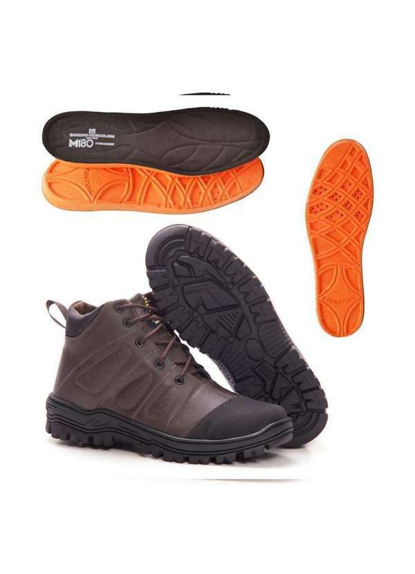 Eco Canyon - Bota Masculina c/ Biqueira Impermeável Marrom e Palmilha Gel Brown
