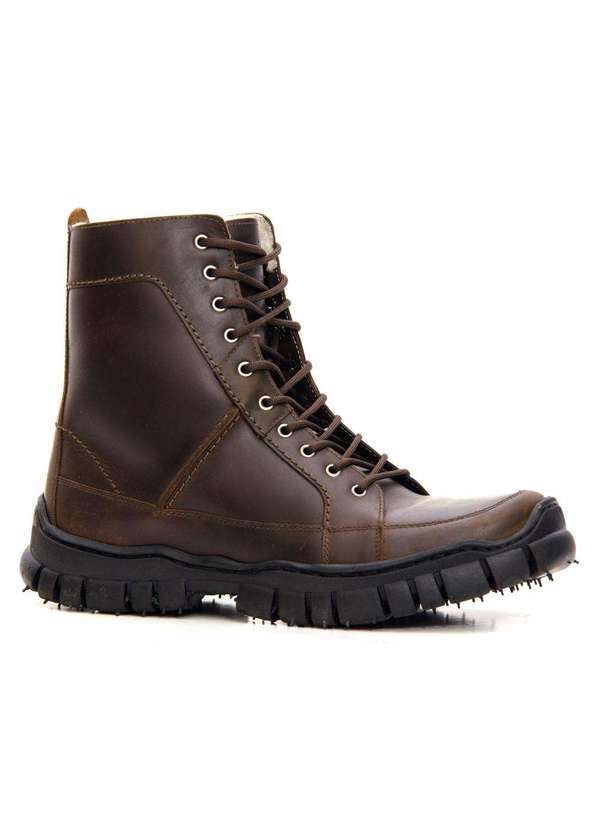 Sandro Moscoloni - Bota Masculina em Couro Cano Alto Tommaso Marrom Escuro Brown
