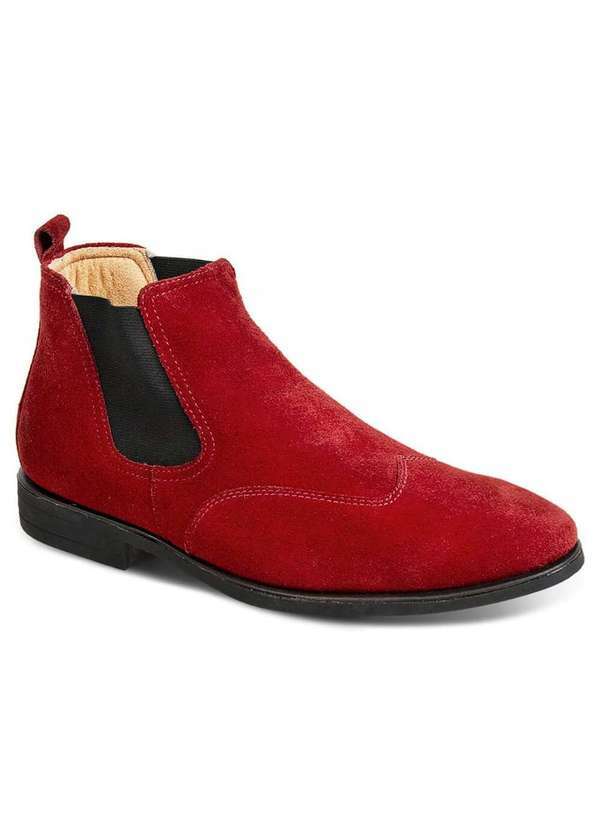 Sandro Moscoloni - Bota Masculina Sandro Moscoloni Classic Chelsea Vermelho Red
