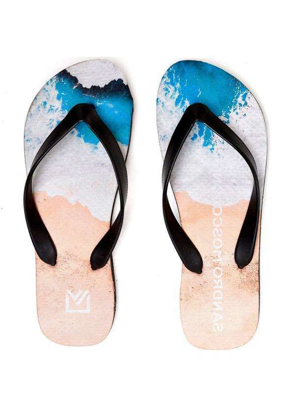Sandro Moscoloni - Chinelo Masculino Sandro Moscoloni Beach Azul Branco Colorfull