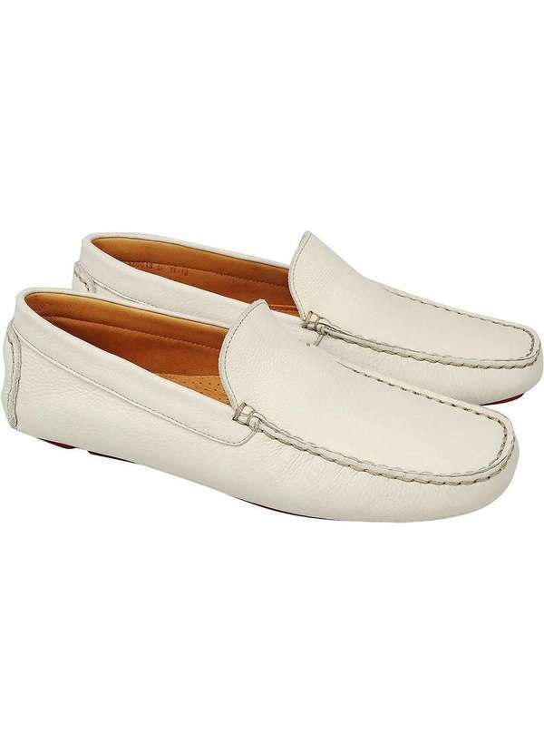 Sandro Moscoloni - Mocassim Casual Masculino Sandro Moscoloni San Antonio Off White Ice