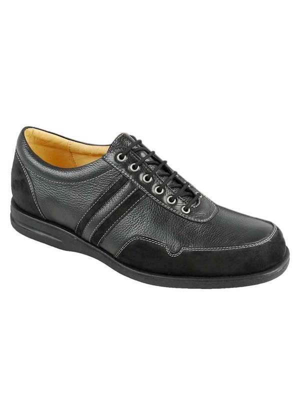 Sandro Moscoloni - Sapato Casual Masculino Conforto Sandro Moscoloni Dayton Preto Black