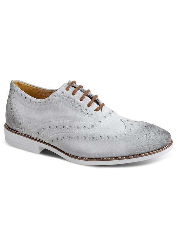 Sandro Moscoloni - Sapato Masculino Casual Brogue Sandro Moscoloni Pompéia Cinza Grey