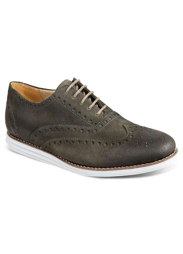 Sandro Moscoloni - Sapato Masculino Casual Brogue Sandro Moscoloni Santana Oliva Olive