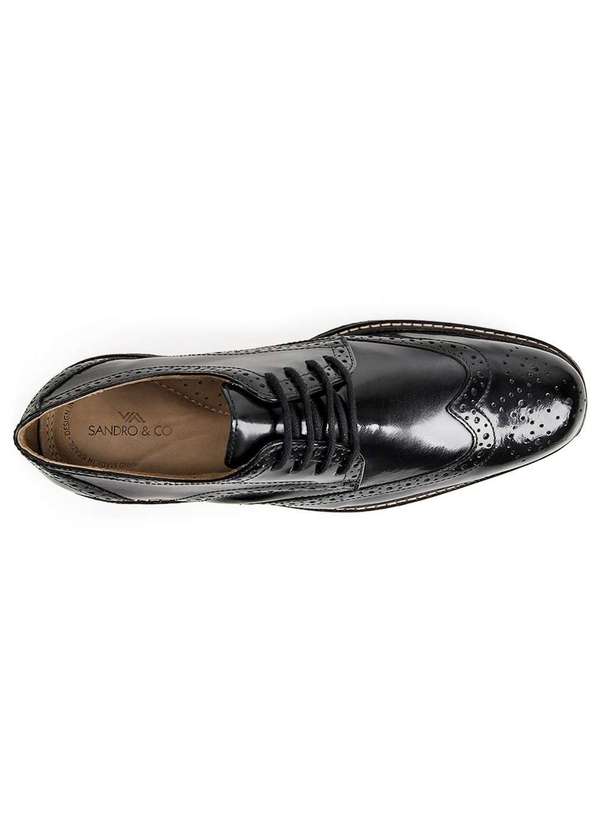 Sandro Moscoloni - Sapato Masculino Derby Brogue Sandro Moscoloni Panorama Preto Black 2