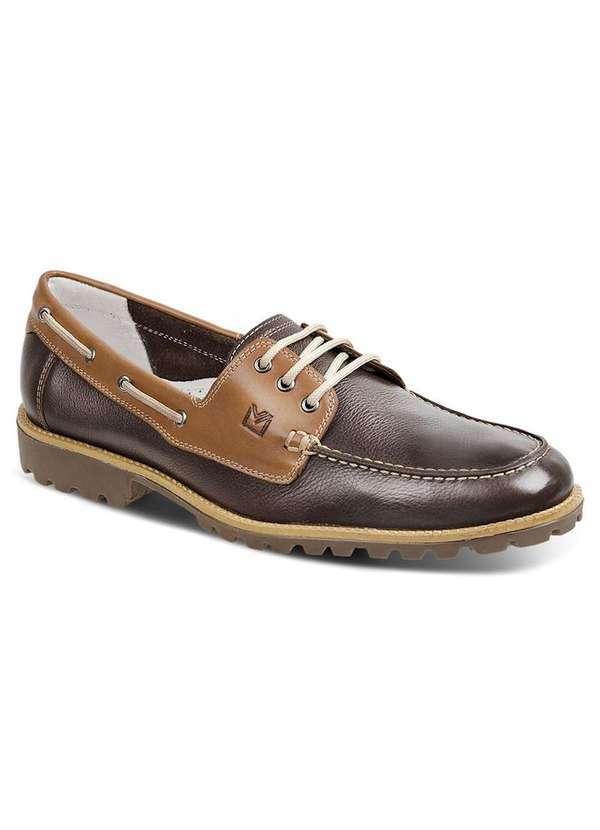 Sandro Moscoloni - Sapato Masculino Dockside Sandro Moscoloni Fire Marrom Escuro Coffee