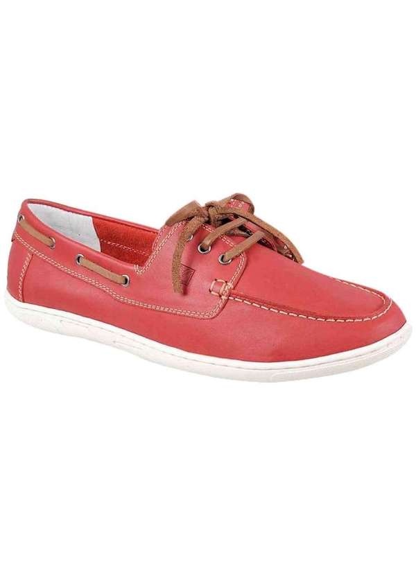 Sandro Moscoloni - Sapato Masculino Dockside Sandro Moscoloni Orleans Boat Vermelho Red