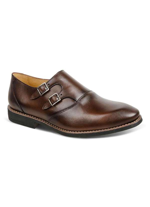 Sandro Moscoloni - Sapato Masculino Linha Premium Monk Strap Sandro Moscoloni 16200 Coffee