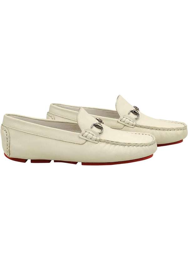 Sandro Moscoloni - Sapato Masculino Mocassim Sandro Moscoloni Caribean Branco Bone 2