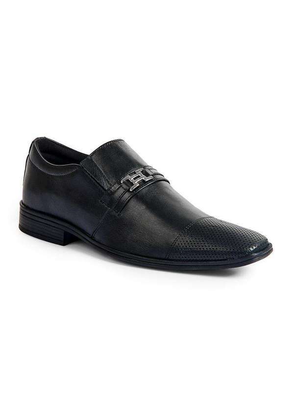 Sandro Moscoloni - Sapato Masculino Social em Couro Day By Day Classique Preto Black