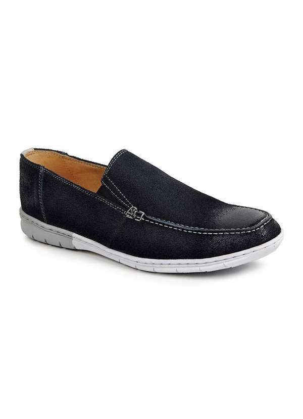 Sandro Moscoloni - Sapato Mocassim Masculino Sandro Moscoloni Lohan Azul Marinho Marinho