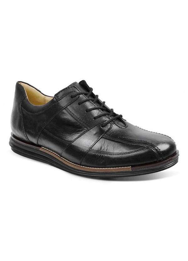 Sandro Moscoloni - Sapato Social Masculino Conforto Sandro Moscoloni Looper Preto Black