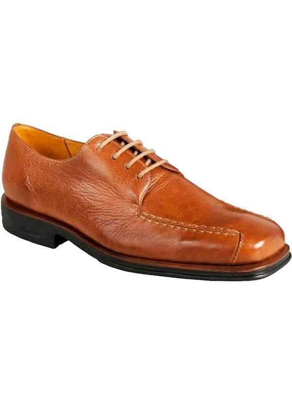 Sandro Moscoloni - Sapato Social Masculino Derby Sandro Moscoloni Adams Marrom Cognac