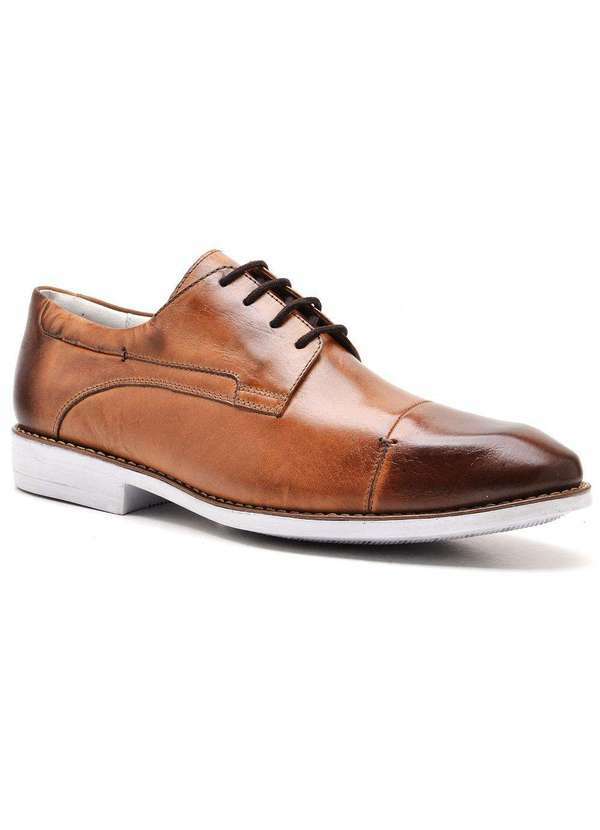 Sandro Moscoloni - Sapato Social Masculino Derby Sandro Moscoloni Makt Marrom Claro Coffee
