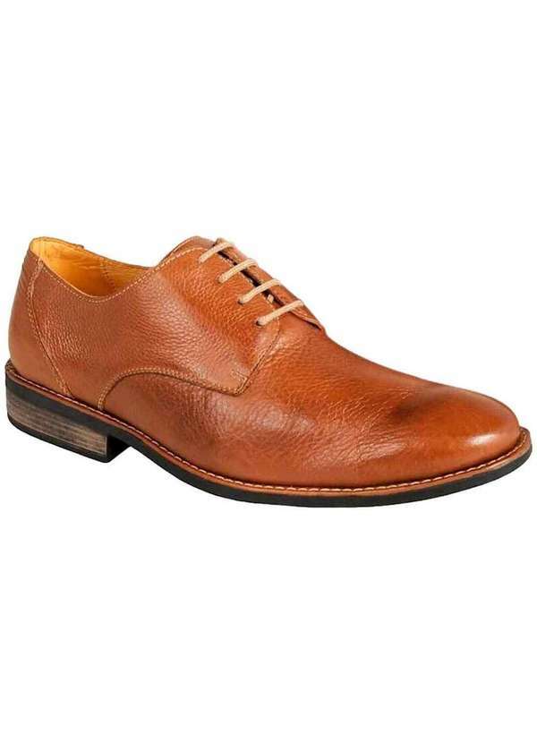 Sandro Moscoloni - Sapato Social Masculino Derby Sandro Moscoloni Roselle Marrom Cognac