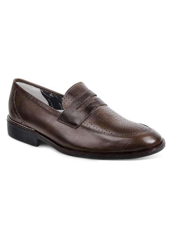 Sandro Moscoloni - Sapato Social Masculino Loafer Sandro Moscoloni Marc Marrom Brown