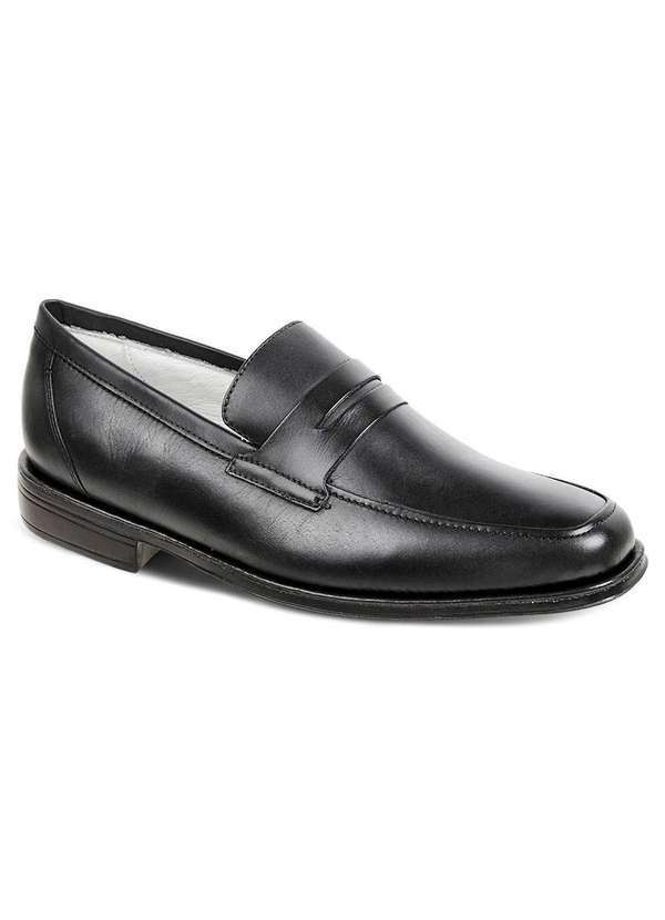 Sandro Moscoloni - Sapato Social Masculino Loafer Sandro Moscoloni Stuart Preto Black