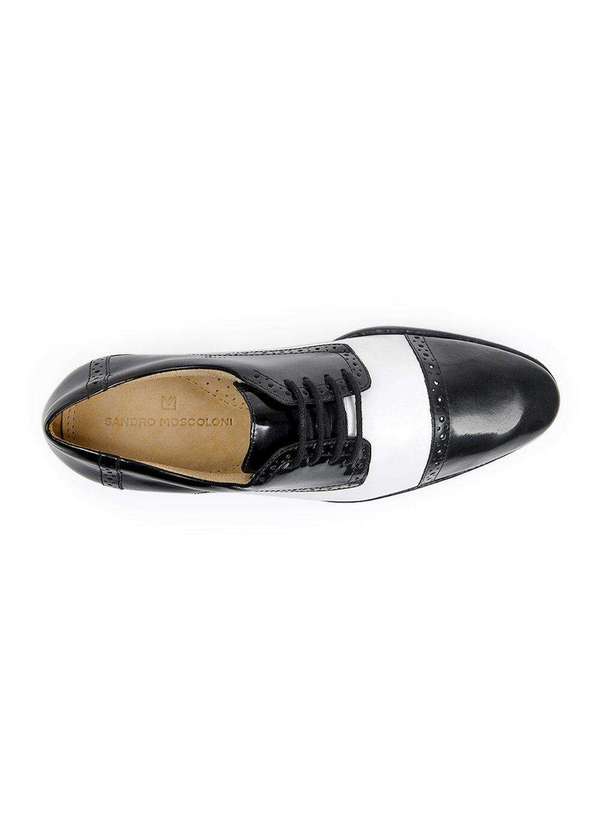 Sandro Moscoloni - Sapato Social Masculino Oxford Sandro Moscoloni Dance Version 01 Black/White 3