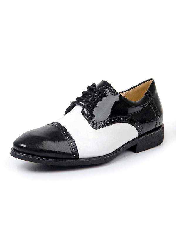 Sandro Moscoloni - Sapato Social Masculino Oxford Sandro Moscoloni Dance Version 01 Black/White 4