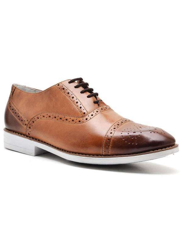 Sandro Moscoloni - Sapato Social Masculino Oxford Sandro Moscoloni Matk Marrom Claro Tan
